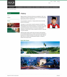 History | Welcome | About NUCB | NUCB