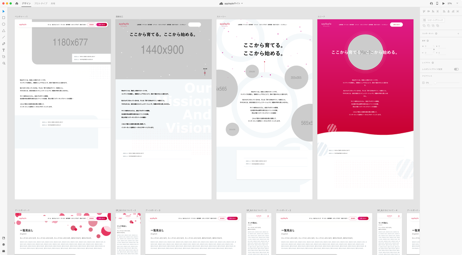 テイストイメージの展開エリア